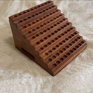 Wooden essential oils display